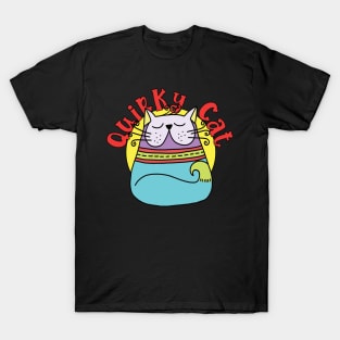 Quirky Cat Meditating Cat T-Shirt